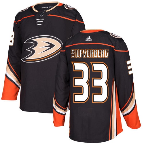 Adidas Men Anaheim Ducks #33 Jakob Silfverberg Black Home Authentic Stitched NHL Jersey